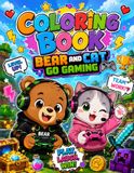 Bear and Cat Go Ga-ming's Coloring Book