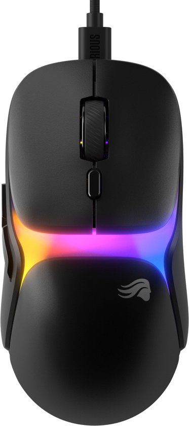 Glorious Gaming Model O3 - Bedrade Gaming Muis - 30K DPI - Ultralicht 54 g - Optisch - RGB - Zwart
