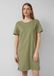 s.Oliver - Jurk - Olijfgroen - Dames - Jersey - Lange mouw - Ronde hals - Zonder zakken - Zonder voering - Zonder sluiting - Effen - Recht model - Met split - Kuithoogte - Casual - Lente/Zomer 2026 - Maat 36