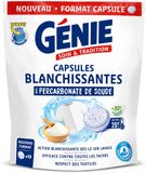 Genie Wasmiddel Capsules Blancherend – Met Percarbonaat van Soda – 12 Capsules (240 g) – Voor Stralend Witte Was