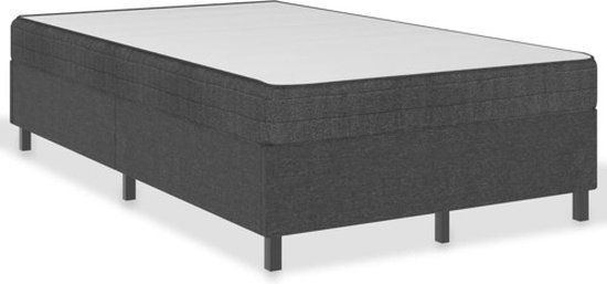 vidaXL Boxspringframe stof grijs 120x200 cm