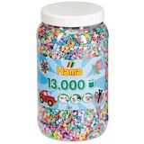 Hama 211-50 - creatieve vrije tijd - pot met 13.000 strijkkralen - maat Midi - pastelmix