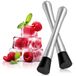 Set de 2 pilons à cocktail - Argent/Noir, Métal/Inox, 20 cm