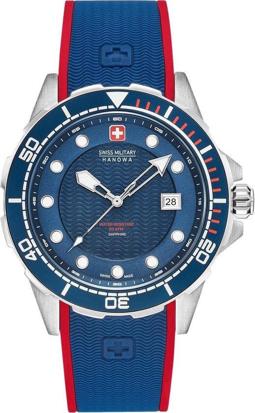 Swiss Military Hanowa 06-4315.04.003 horloge heren - blauw - edelstaal