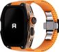 Reqior Beschermhoesje met bandje TPU & Rubber voor Apple Watch Ultra 49mm - Zwart & Oranje