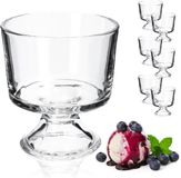 KADAX IJsbeker 280 milliliter dessertschaal van hoogwaardig glas ijsglazen 10 6 x 9 4 cm vaatwasmachinebestendige fruitgelei-kommen dessertkopjes voor ijs (280 ml set van 6 stuks)