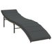 VidaXL Ligbed met kussen 55x199x50 cm poly rattan grijs