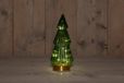 Annas collection B.O.T. Tree Glass 10X23,5 cm Green With Golden Base 10Led kerstverlichting Anna's Collection