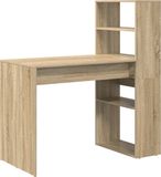 vidaXL Bureau Sonoma Eiken Bewerkt Hout 113 x 54 x 120 cm