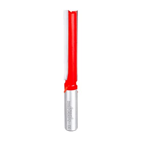 Freud 12-130: 1/2" Double Flute Straight Bit (Eclipse Grind) - Red