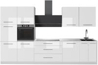 Vicco Complete keukeneenheid Fame-Line, Wit Hoogglans/Wit, 340 cm zonder werkblad