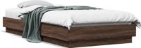 vidaXL Bedframe met LED-verlichting bruin eikenkleurig 100x200 cm