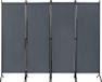 Woltu Paravent 4 pièces 224 × 182 cm gris foncé