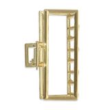 Jean Louis David Rechthoekige en Opengewerkte Haarclip - Ornament - Mode-Accessoire - Goudkleurig - Kapsel