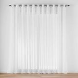 douceur d'intérieur Gordijn met oogjes (400 x 240 cm), natuurlijke mopshond, geweven voile