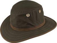 Tilley hat TWC7 Outback Waxed Cotton Green/Tan 7 7/8