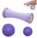 3 Stuks Rouleaux de massage des pieds portables en caoutchouc pour le soulagement de la douleur