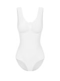 cfab Tanktop bodysuit met corrigerende werking en bijpassend slipje - Wit - XL