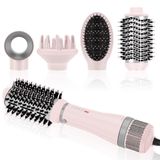 Merkloos Styler-set - 4-in-1 haardroger - Föhnborstel - 1000 W - Roze