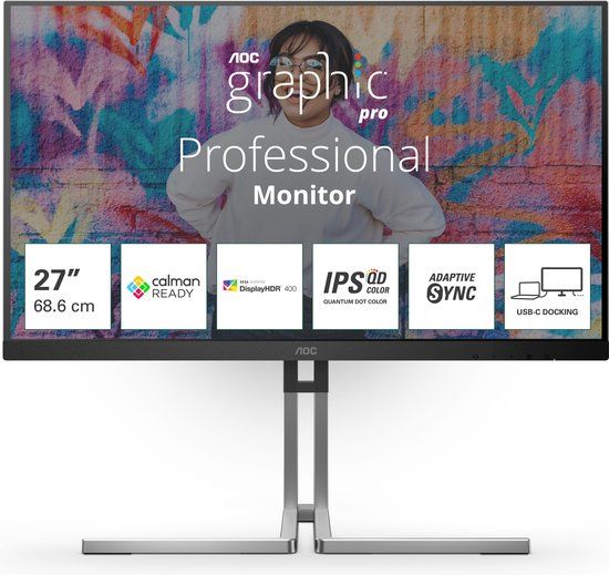 AOC Q27U3CV Serie - Monitor - 27 inch - IPS - Anti-Glare