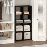 Furinno Kubieke Open Rug Multifunctionele Kleding & Kast Opslag Organizer Plank, 8-Cube, Donker Eiken