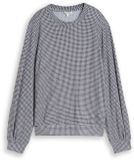Tom Tailor - Gezellig T-shirt met lange mouwen en patroon - Maat XXL - brown dot on blue melange