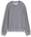 Tom Tailor - Gezellig T-shirt met lange mouwen en patroon - Maat XXL - brown dot on blue melange