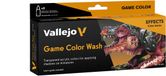 Vallejo Hobbyverf Acrylverf - 72190 Washes voor Fantasy and Wargames - Game Color - Acryl Set - 8x Verf set - 8x 18 ml