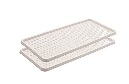 BranQ - Home essential schoenenrek van kunststof, crème, 2 stuks - 5901098048606