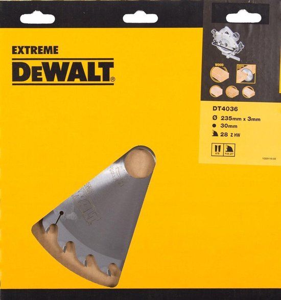 DeWALT Cirkelzaagblad voor Hout | Extreme | Ø 235mm Asgat 30mm 28T - DT4036-QZ
