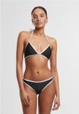 Urban Classics Retro Triangelbikini Bikini Set zwart-wit M Polyester