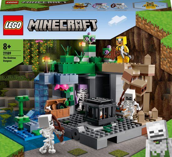 LEGO Minecraft De skeletkerker Speelgoed Set 21189 - Bouwset met Grot, Mobs en Figuren - 8+ jaar