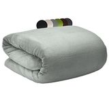 Beautissu Aurelia - XXL Fleece Deken 220 x 240 cm - Lichtgrijs