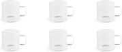 Bol Set de 6 tasses à café transparentes en verre borosilicaté - 140 ml