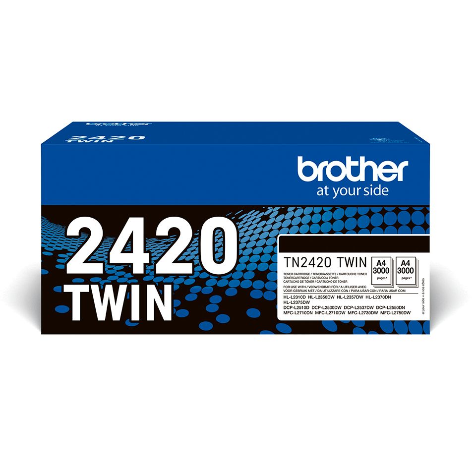 Brother TN-2420TWIN Toner Cartridge - 2 Pack - Black - Original