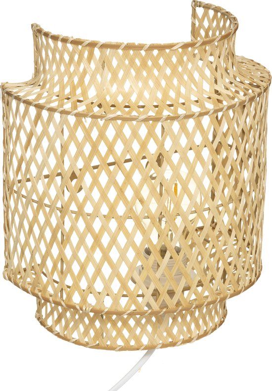 Atmosphera Liby Bamboo Wall Lamp - 23cm Diameter - Natural