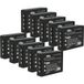 Vhbw 10x Batterie Compatible Avec Hbc Spectrum A, B, 2 Opérateur Télécommande Industrielle (2000mah, 6v, Nimh) - Noir