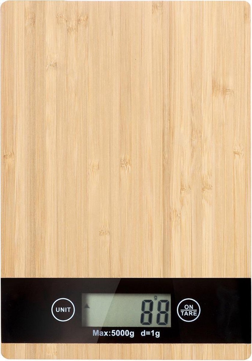 waga kuchen keukenweegschaal - Elektronische- bamboe lcd-keukenweegschaal tot 5 kg