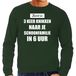 Bellatio Decorations Groene foute Kersttrui / sweater - Kerst is 3 keer knikken naar schoonfamilie - heren - Kerstkleding / Christmas outfit XL