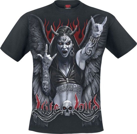 Spiral Rock Loud Heren T-shirt - zwart - XL