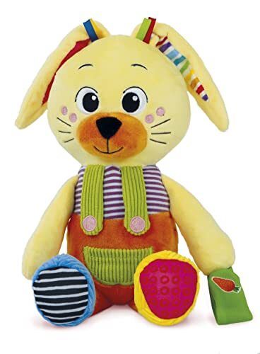 Clementoni - Benny The Bunny-pluche pasgeborenen, speelgoed voor kinderen 0-36 maanden 100% wasbaar, meerkleurig, 17760