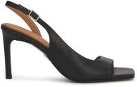 Kazar Black slingback sandals with elegant cutout upper