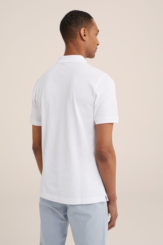 WE Fashion Men's polo with structure - White - 3XL