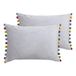 Paoletti Fiesta Twin Pack met veren gevulde kussens, duiven/Multi, 35 x 50cm