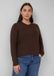 s.Oliver - Pull en maille avec mélange doux de viscose et poignets côtelés - Femme - Marron foncé