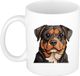 Bellatio Decorations Cadeau mok honden liefhebbers - Rotweiler - Cartoon tekening - keramiek - 300 ml