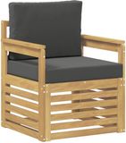 vidaXL - 2-delige buitenbank set - Polyester - Wit en Antraciet