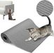 Tapis griffoir Chat - Autocollant et découpable sur mesure - Gris