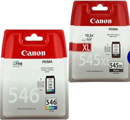 Canon PG-545XL & CL-546 - Inktcartridge + Retourzakje