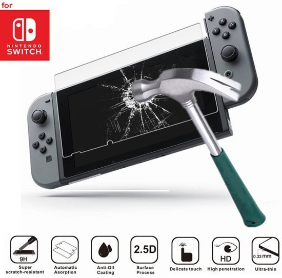 - Nintendo Switch Tempered Glass Protector (Gehard glas)